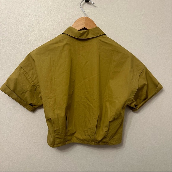 Madewell Olive Button Down Shirt - Picture 4 of 5